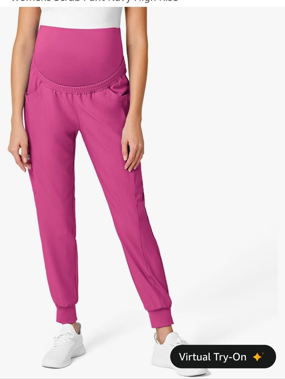 WINK Maternity Scrub Joggers in Hot Pink Size Medium Great Condition